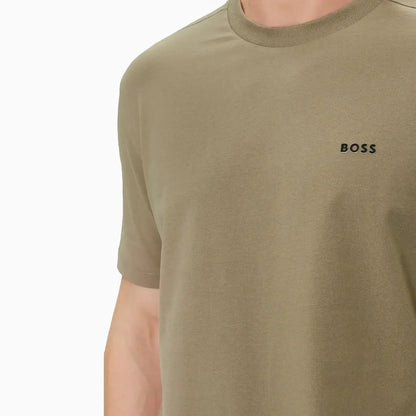 Men's Stretch Cotton Regular Fit T-Shirt With Contrast Logo