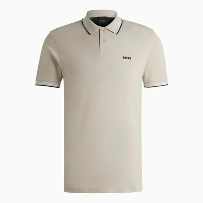 Men's Stretch Cotton Slim Fit Polo Shirt with Branding