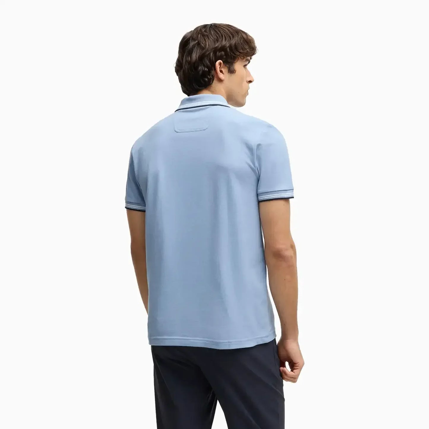 Men's Stretch Cotton Slim Fit Polo Shirt with Branding