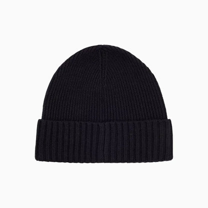 Ribbed Beanie Hat In Virgin Wool