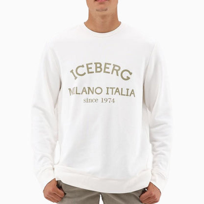 Men's Crew Neck Sweatshirt With Institutional Logo