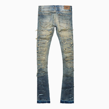 Men's Martin Stacked Python Skinny Denim Pant