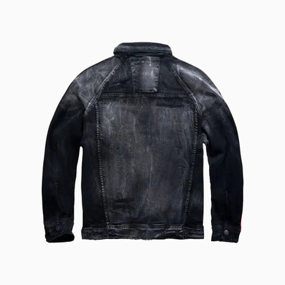 Men's Grand Prix Striped Denim Jacket