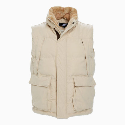 Men's Yukon Fur Lined Hooded Puffer Vest