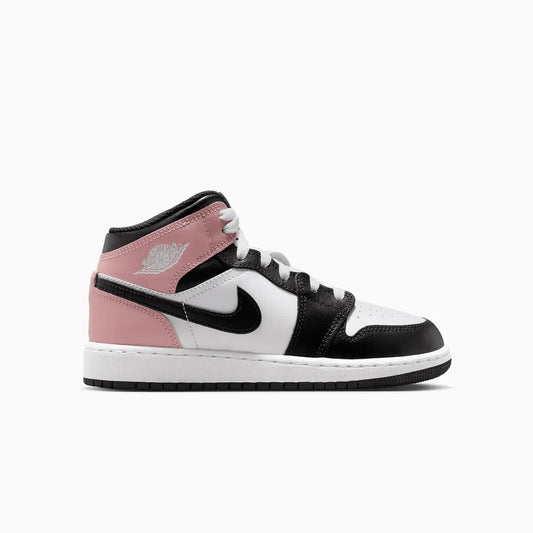 Kid's Air Jordan 1 Mid "White Rust Pink" Grade School