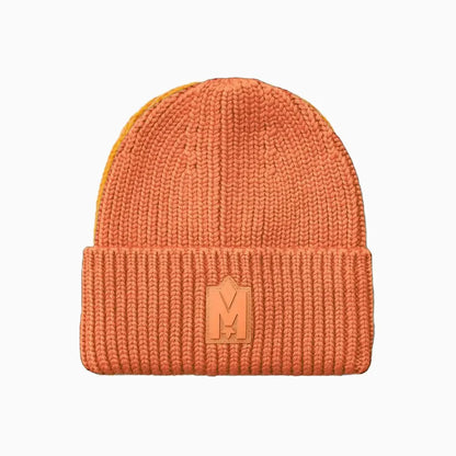JUDE-MZ Hand Knit Toque With Ribbed Cuff Beanie Hat