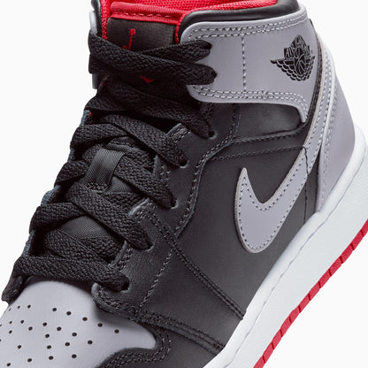 Kid's Air Jordan 1 Mid "Black Cement Grey" Grade School