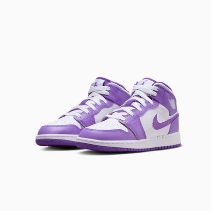 Kid's Air Jordan 1 Mid "Purple Venom" Grade School