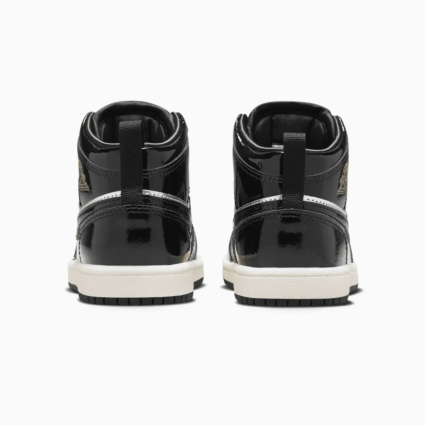 Kid's Air Jordan 1 Mid SE "Black Metallic Silver" Pre School