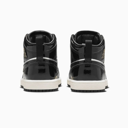 Kid's Air Jordan 1 Mid SE "Black Metallic Silver" Pre School