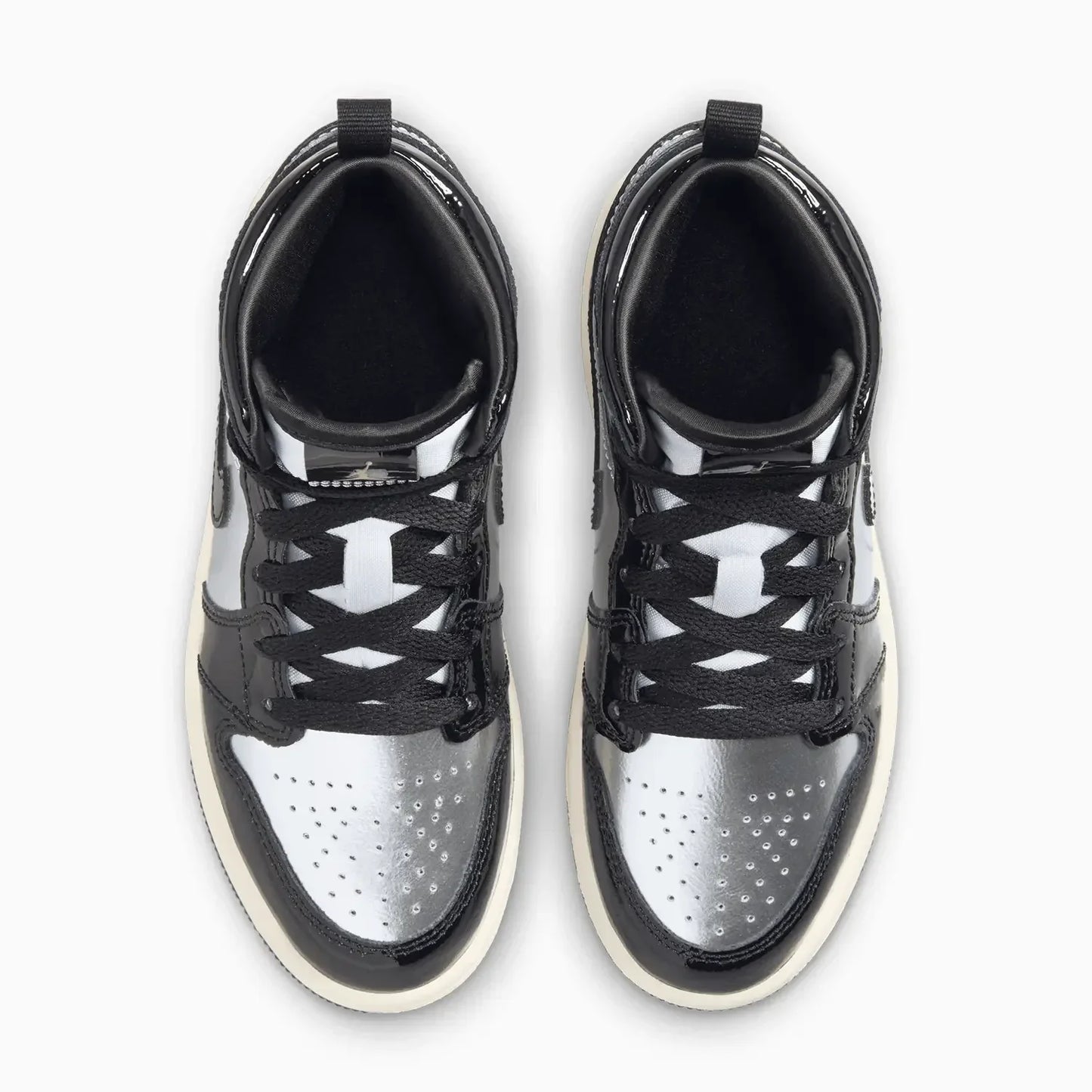 Kid's Air Jordan 1 Mid SE "Black Metallic Silver" Pre School