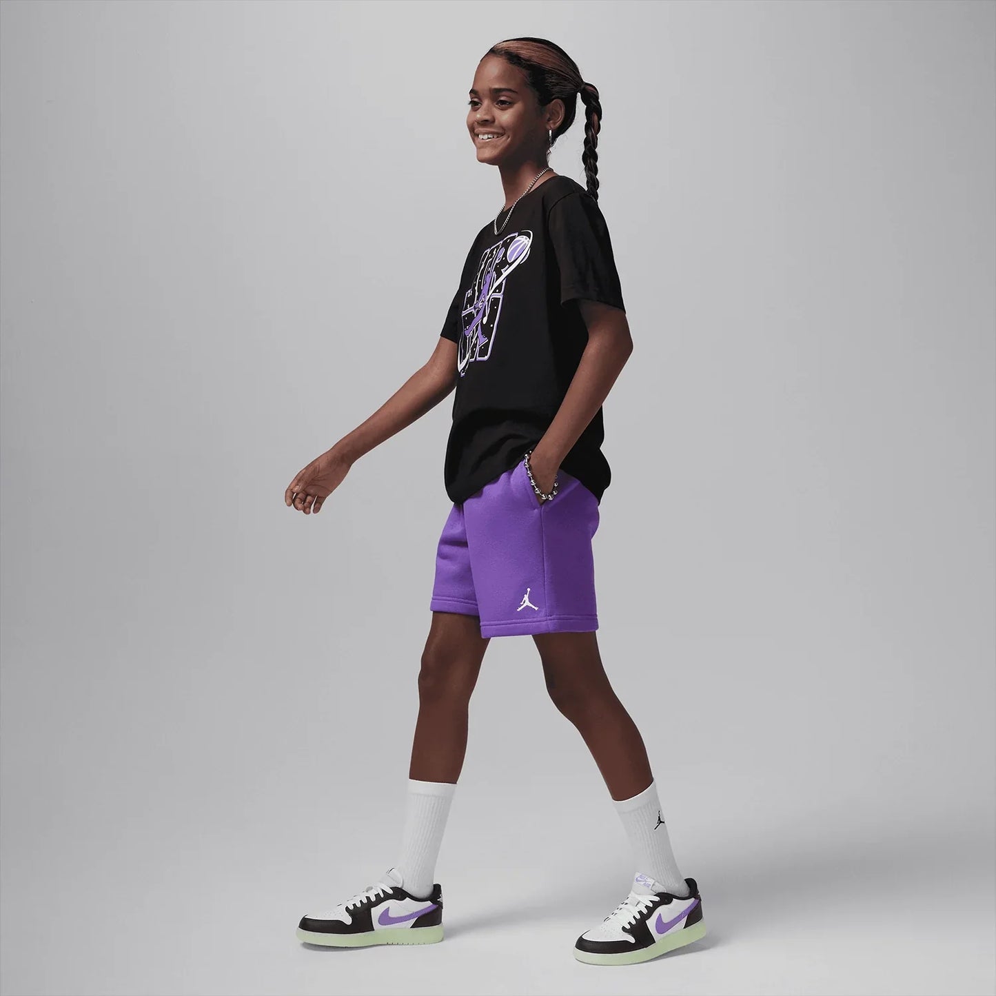 Kid's Air Jordan 1 Retro Low OG  "Black Raspberry" Grade School