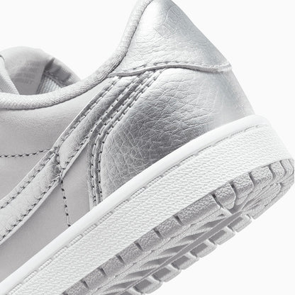 Kid's Air Jordan 1 Retro OG "Metallic Silver" Pre School