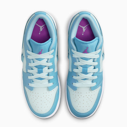 Kid's Air Jordan 1 Low SE "Aquarius Blue" Grade School