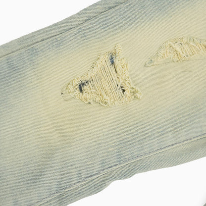 Kid's Savar Ice Blue Tinted Slim Denim Jeans Pant