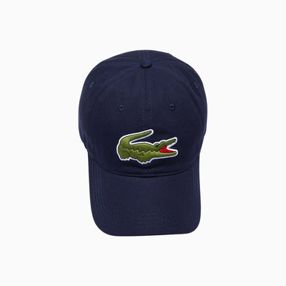 Contrast Strap And Oversized Crocodile Cotton Cap