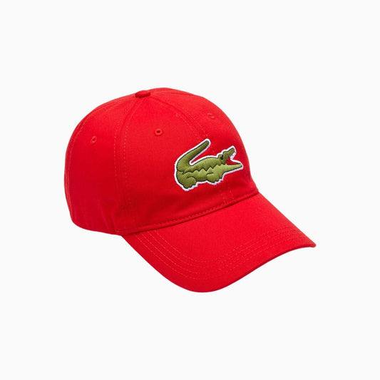 Contrast Strap And Oversized Crocodile Cotton Cap