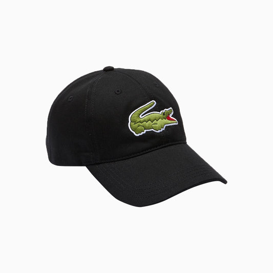 Contrast Strap And Oversized Crocodile Cotton Cap