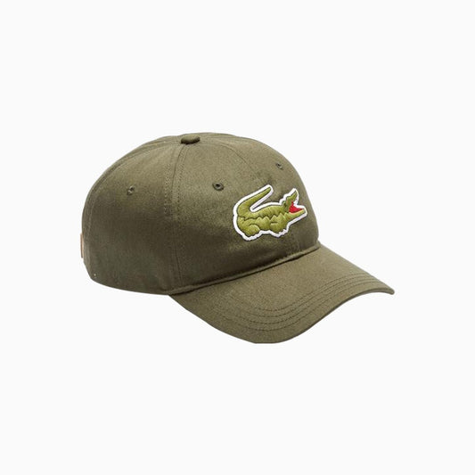 Contrast Strap And Oversized Crocodile Cotton Cap