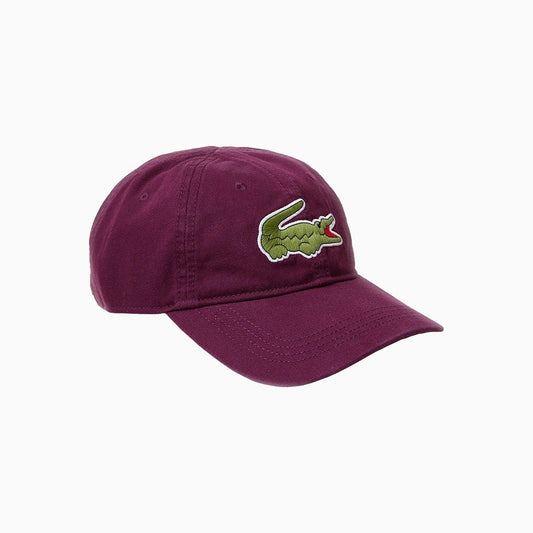 Contrast Strap And Oversized Crocodile Cotton Cap