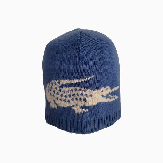 Jacquard Crocodile Wool Reversible Beanie Hat
