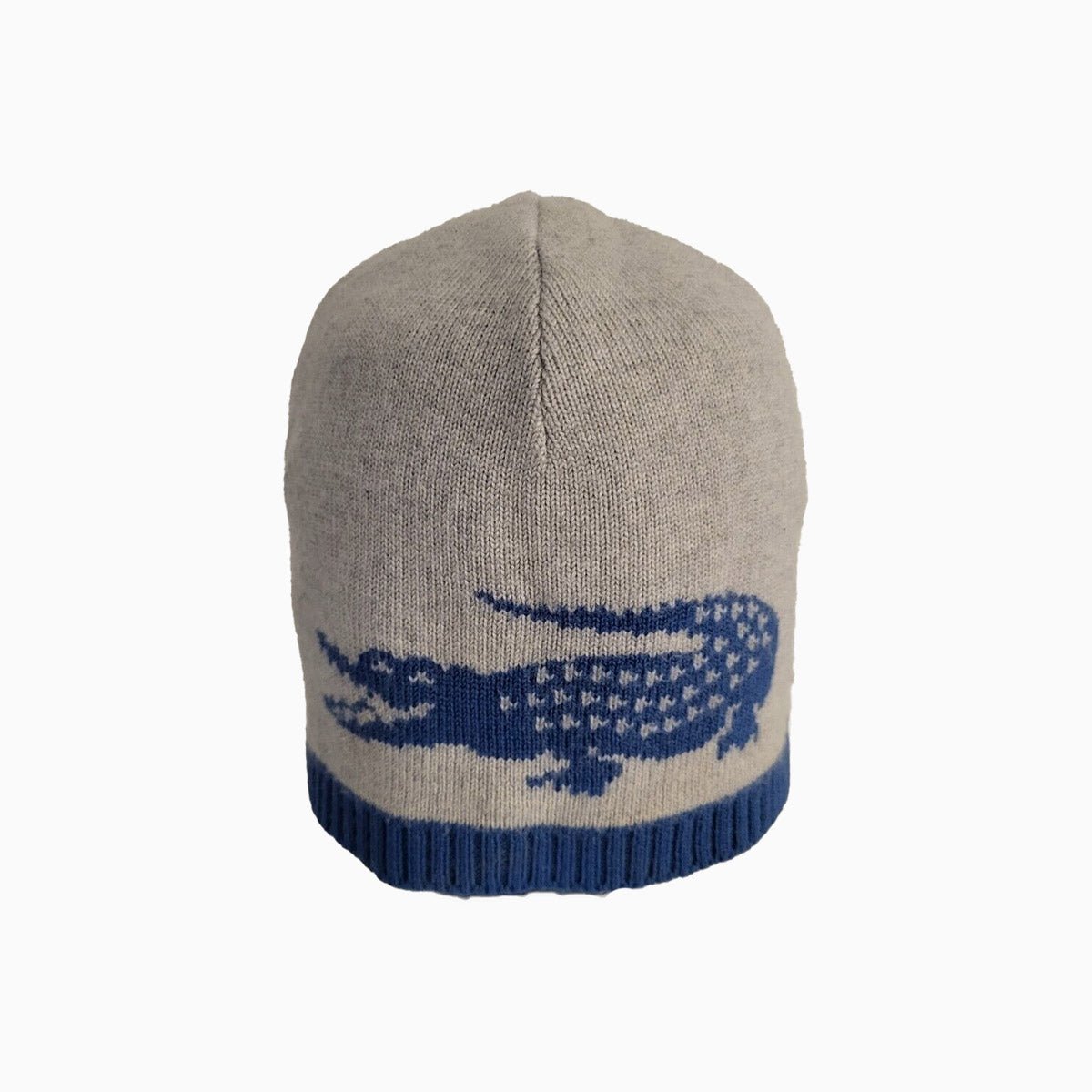 Jacquard Crocodile Wool Reversible Beanie Hat
