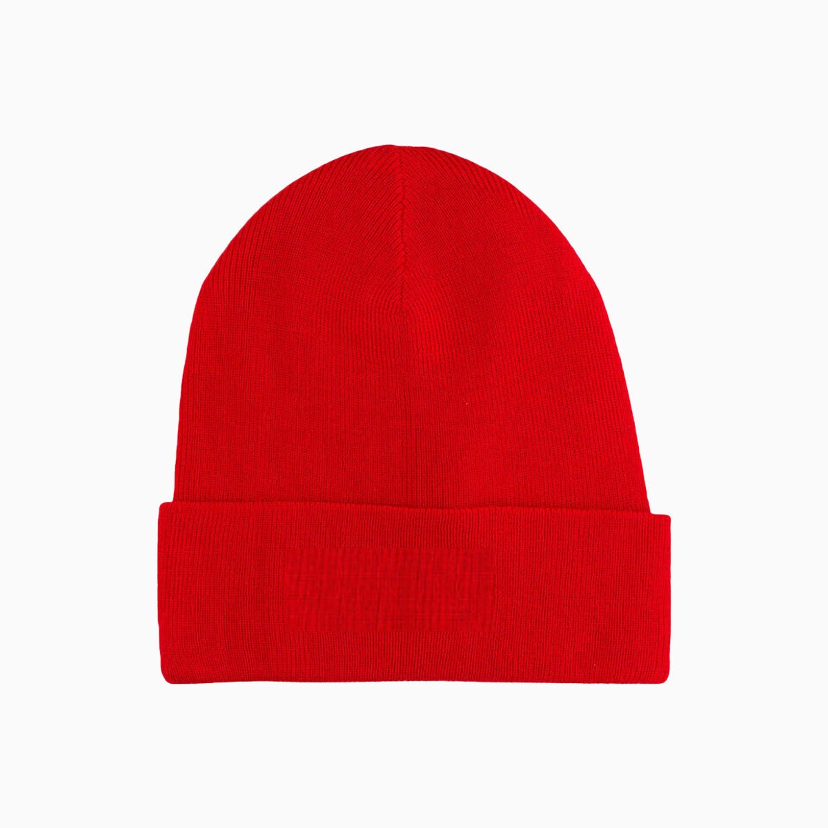 Ribbed Wool Turned Edge Beanie Hat