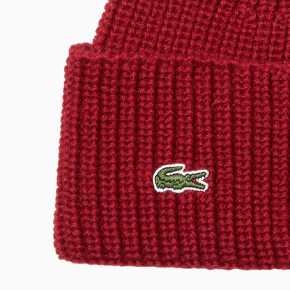 Ribbed Wool Turned Edge Beanie Hat