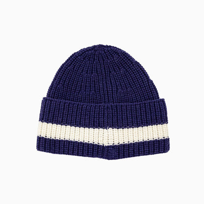 Ribbed Wool Turned Edge Beanie Hat