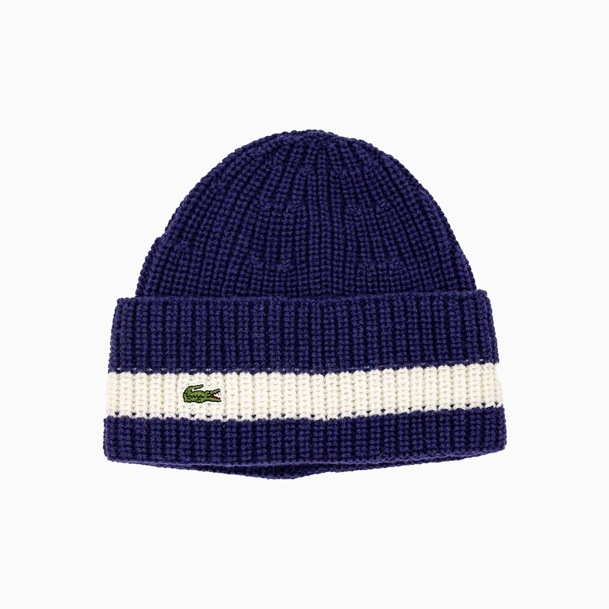 Ribbed Wool Turned Edge Beanie Hat