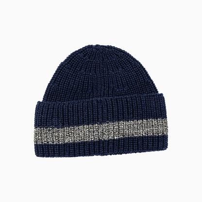 Ribbed Wool Turned Edge Beanie Hat