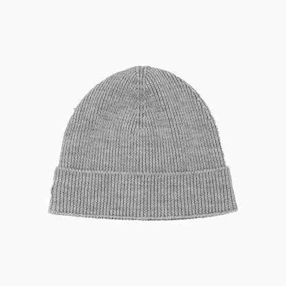 Ribbed Wool Turned Edge Beanie Hat
