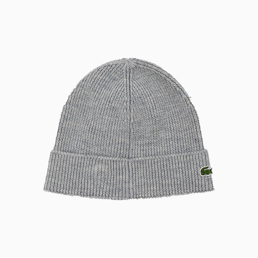 Ribbed Wool Turned Edge Beanie Hat