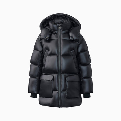 Kid's KENNIE Lustrous Light Down Parka With Hood Fur Jacket