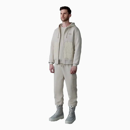 Men's CRUZ Zip-Up Hybrid Vertical Quilt Hoodie