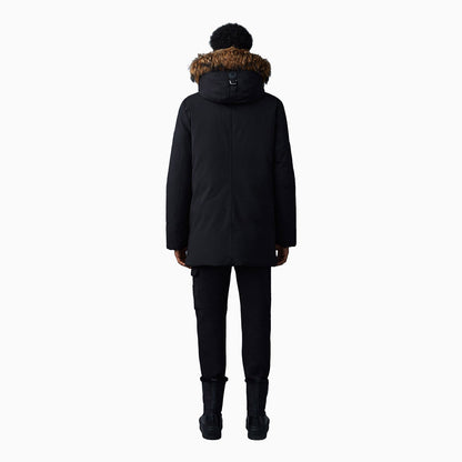 Men's EDWARD 2-in-1 down parka with hooded bib and natural fur Jacket