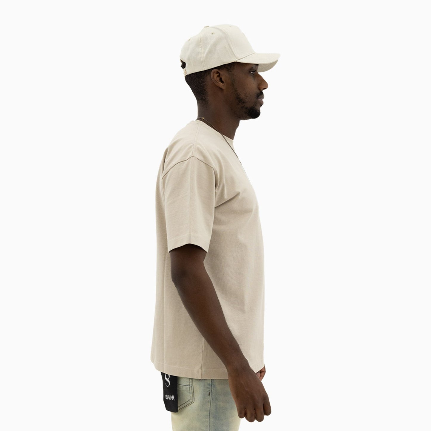 Men's Short Sleeve T-Shirt With Velvet Embroidery