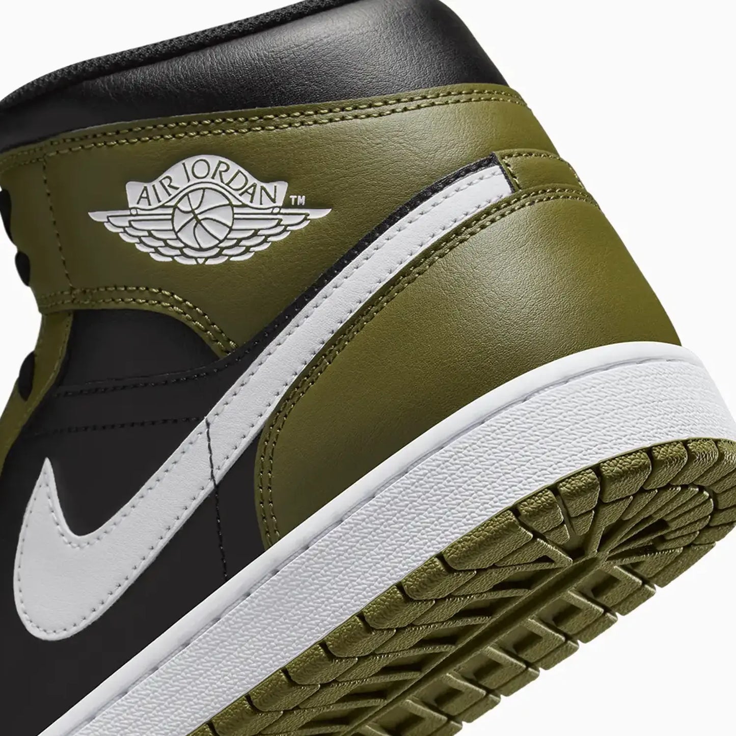 Men's Air Jordan 1 Mid "Black Medium Olive"