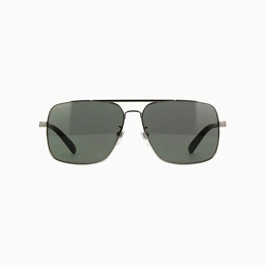 Men's Gucci Shiny Ruthenium with Black Metal Sunglasses