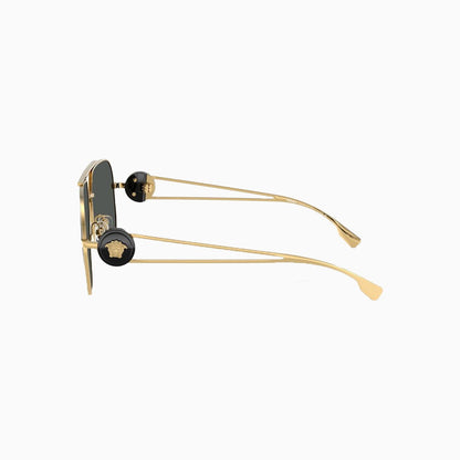 Men's Versace Gold Dark Grey Sunglasses