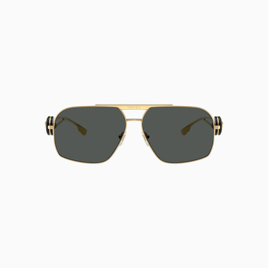 Men's Versace Gold Dark Grey Sunglasses