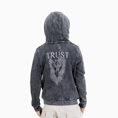 Kid's Washed Pigeon Pull Over Hoodie