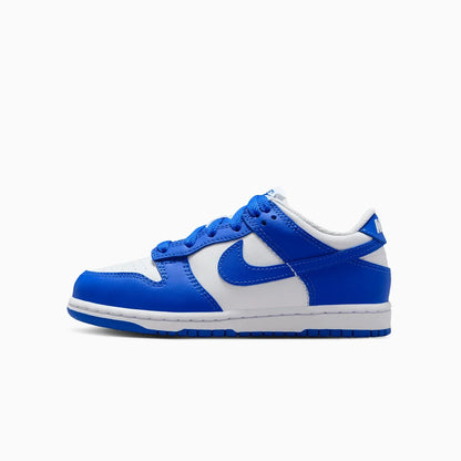 Kid's Dunk Low "White Hyper Royal" Pre-School