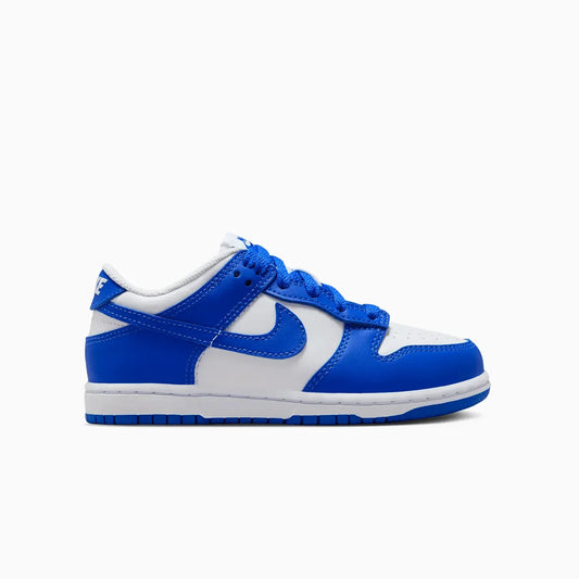 Kid's Dunk Low "White Hyper Royal" Pre-School