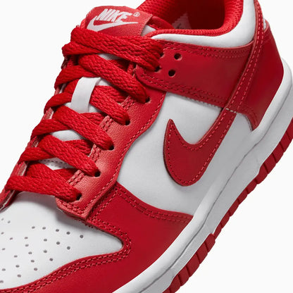 Kid's Dunk Low "White University Red" Grade School