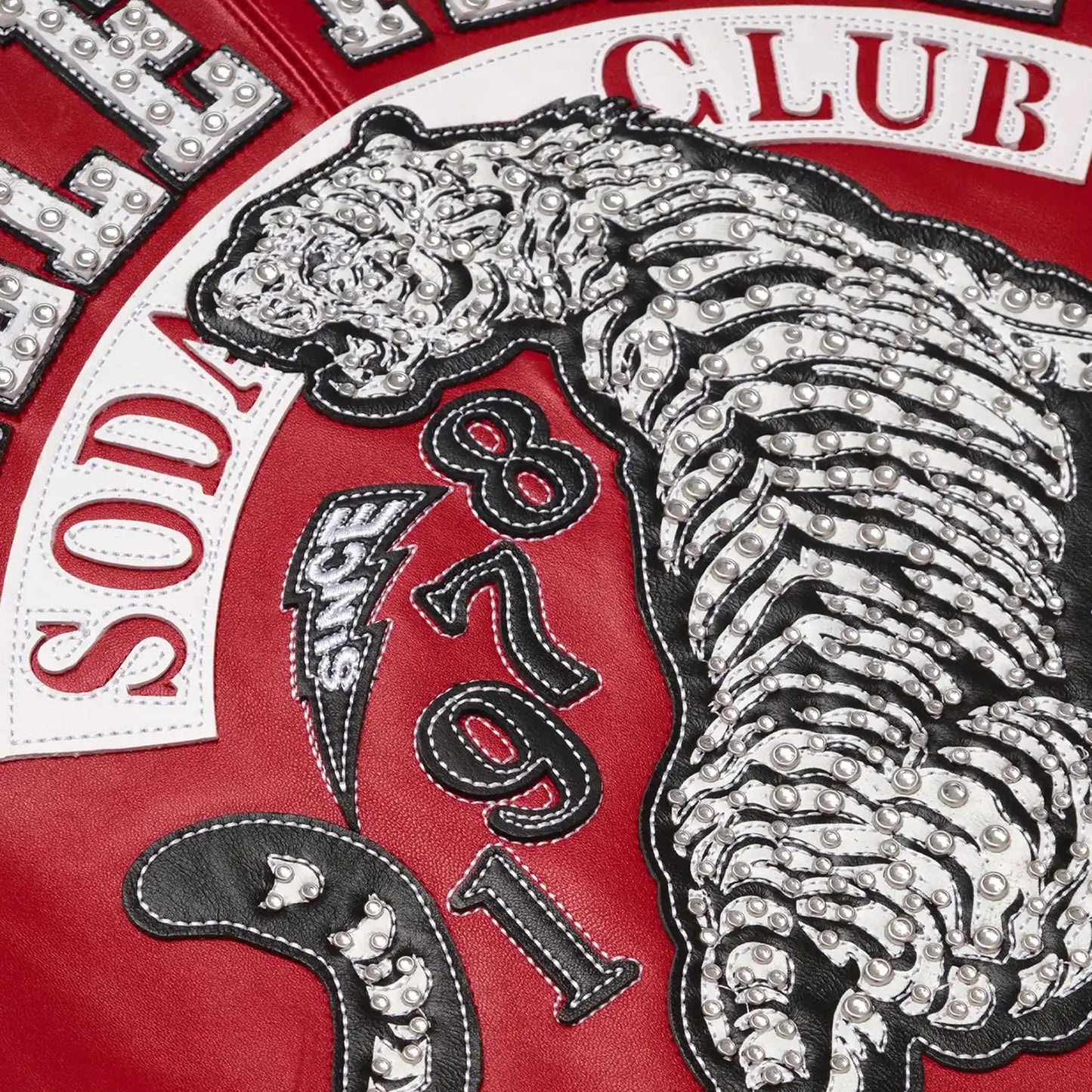Men's Soda Club Tiger Leather Jacket