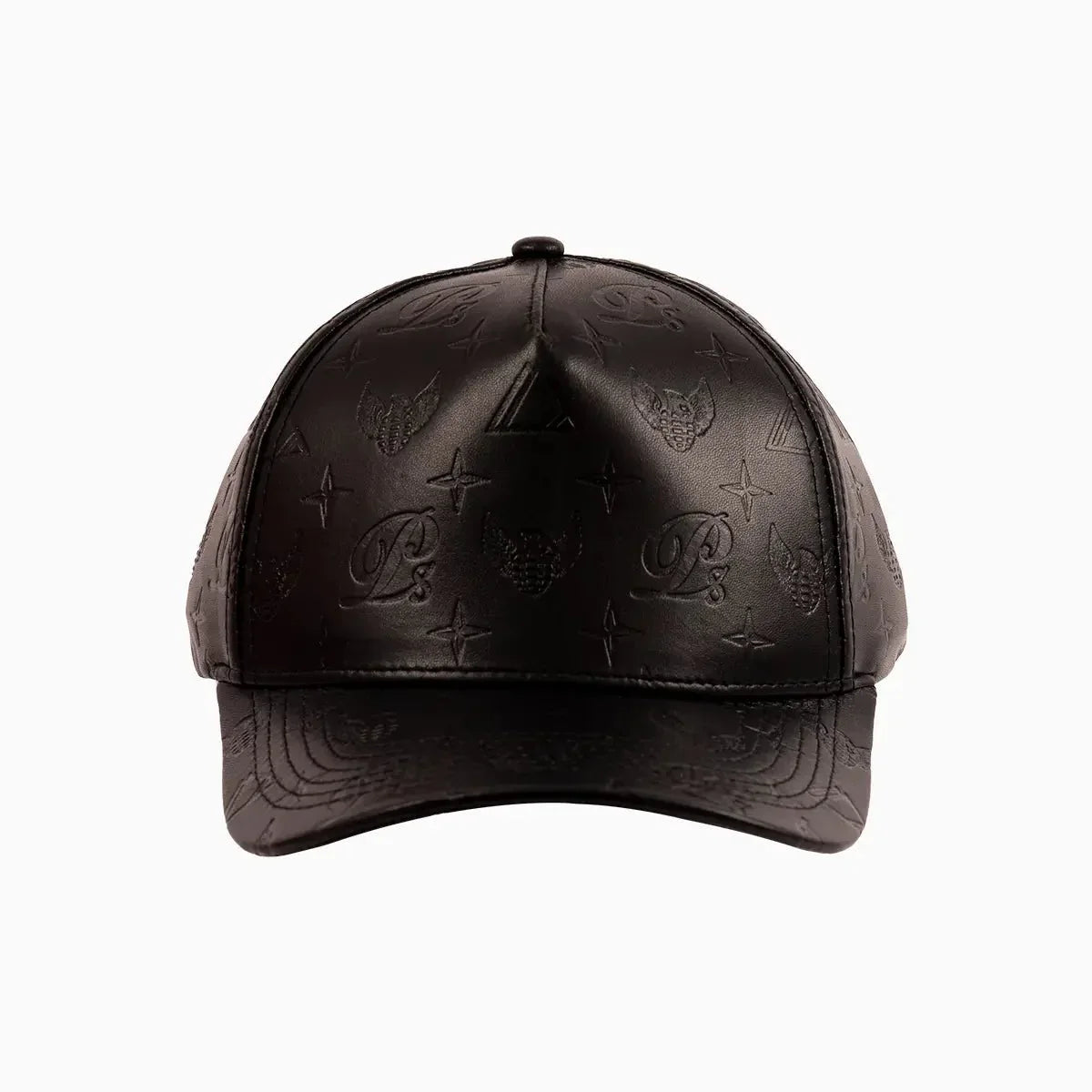 Men's Leather Monogram Strapback Hat
