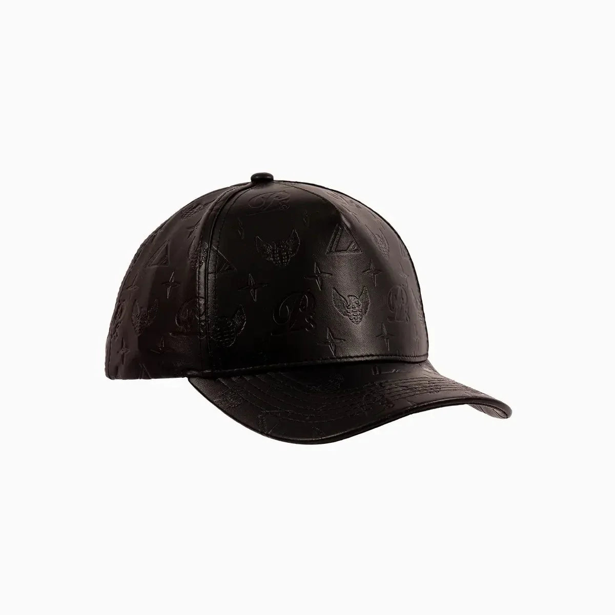 Men's Leather Monogram Strapback Hat