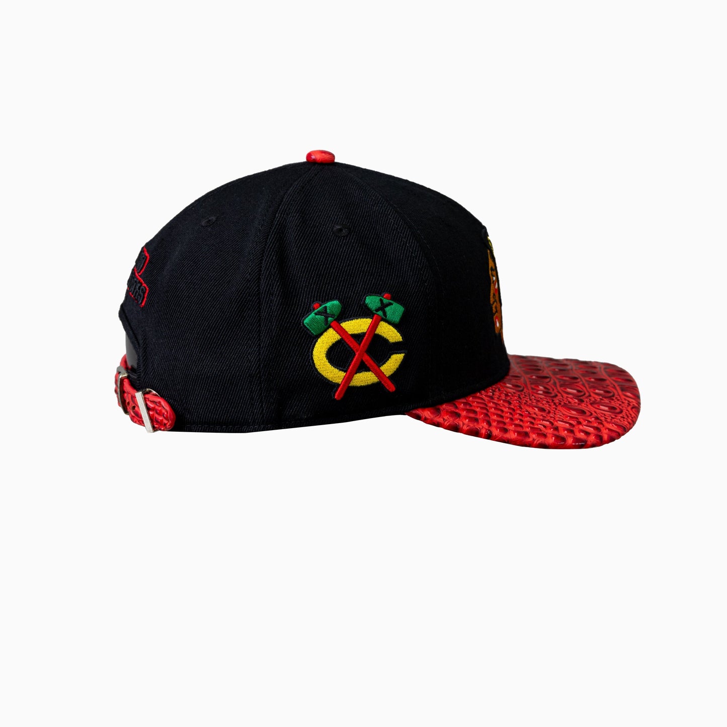 Chicago Blackhawks NHL Leather Visor Snapback Hat