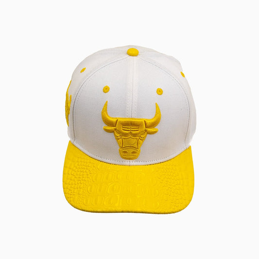 Chicago Bulls NBA With Leather Visor Wool Flat Brim Snapback Hat